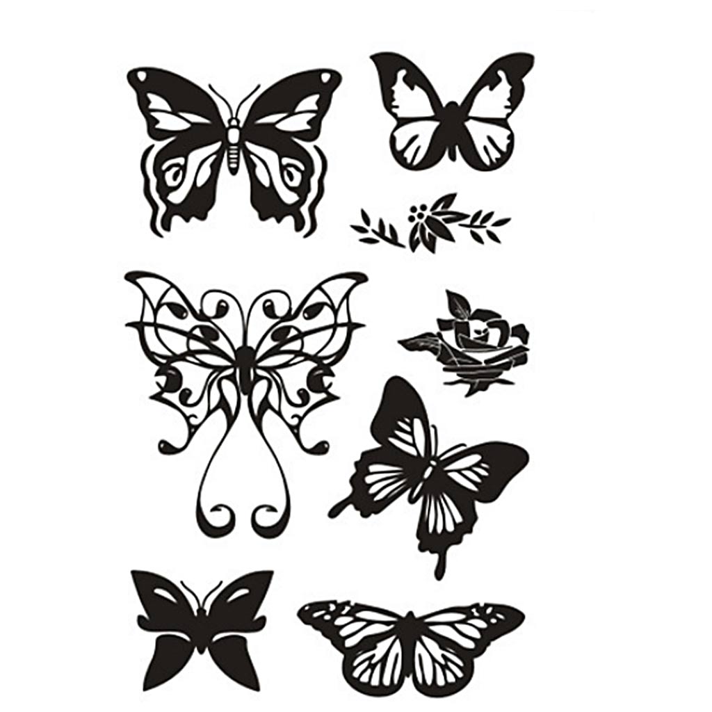 Creativ Company Silikonstempel, Schmetterlinge, Blatt 11x15,5 cm, 1 Blatt