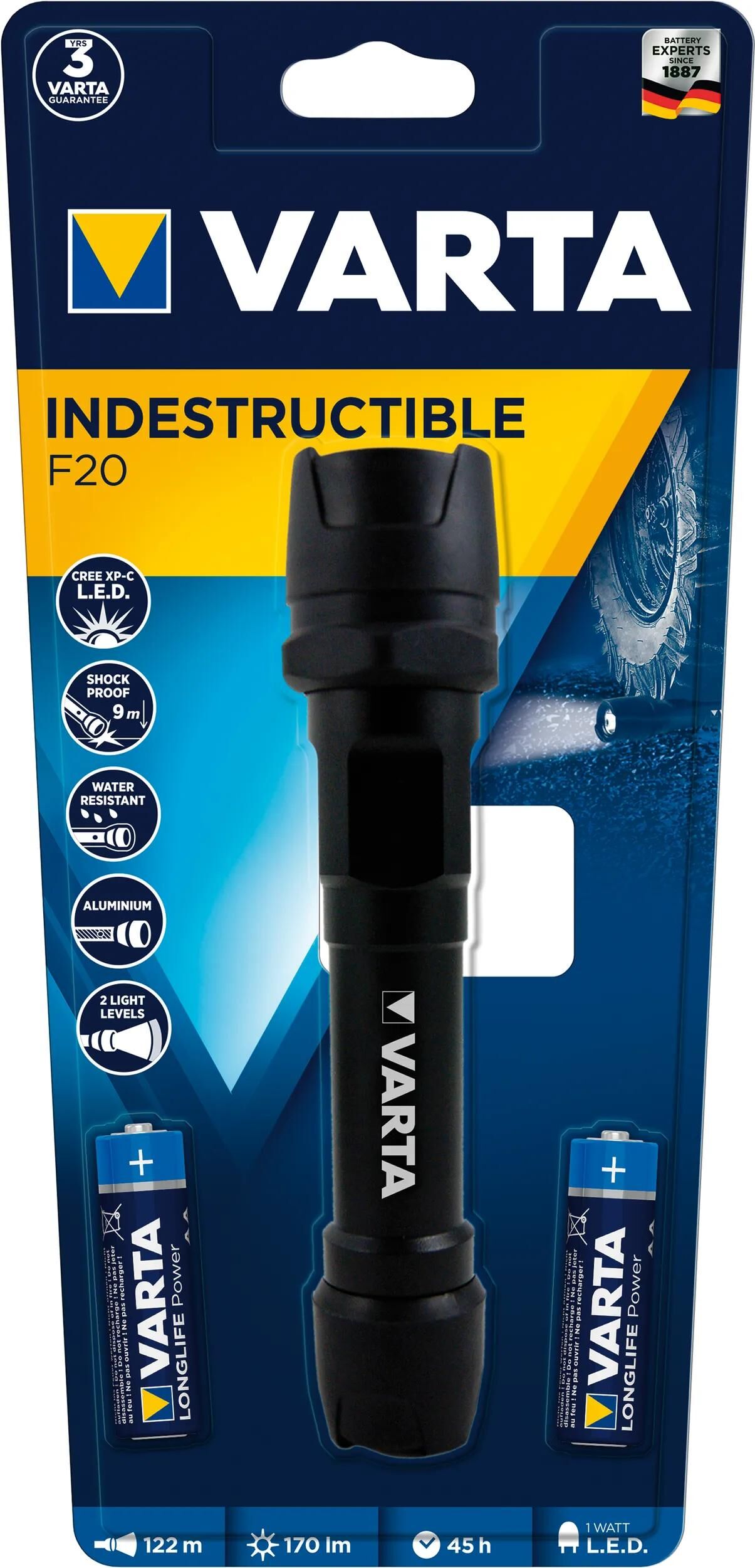 Varta -Lampe Indstrukturierbar F20
