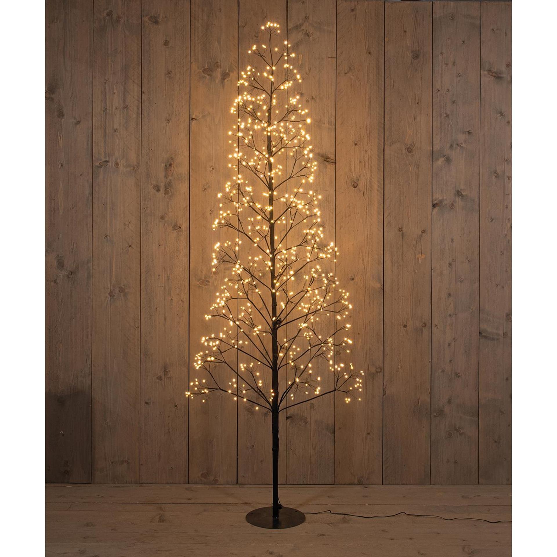 Anna's Collection beleuchteter Weihnachtsbaum 960LED klassisch warm H180cm mit Blitzfunktion, Dimmer und Timer IP44
