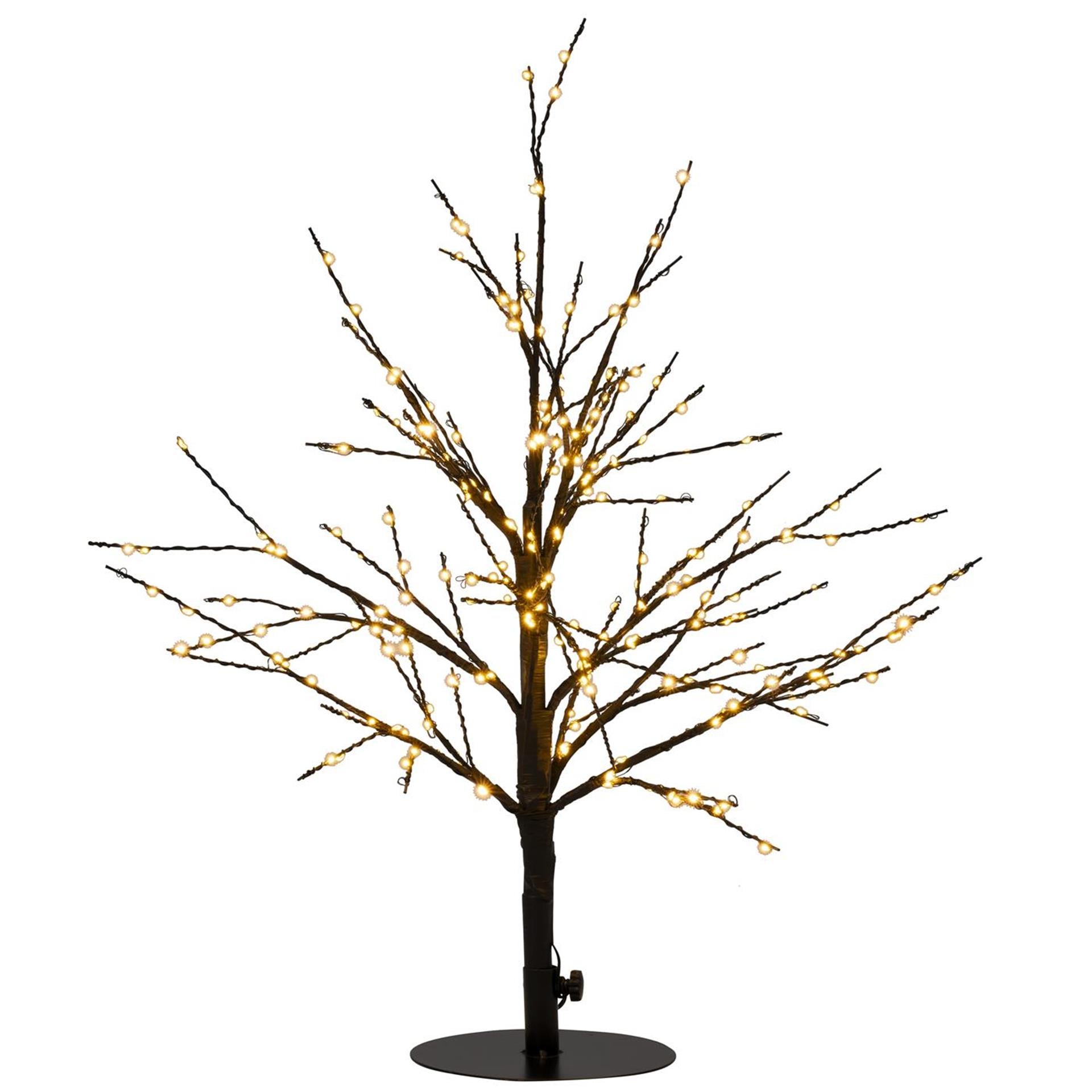 Anna's Collection beleuchteter Baum 240LED klassisch warm H60cm mit Blitzfunktion, Dimmer und 8-Stunden-Timer IP44
