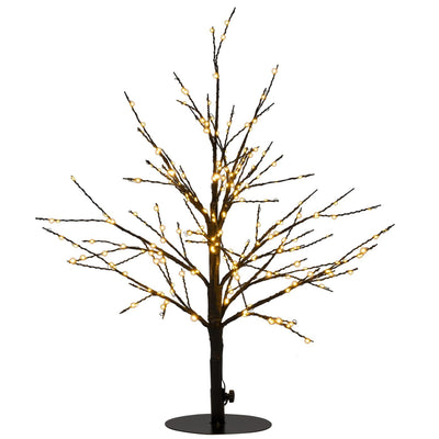 Anna's Collection beleuchteter Baum 240LED klassisch warm H60cm mit Blitzfunktion, Dimmer und 8-Stunden-Timer IP44