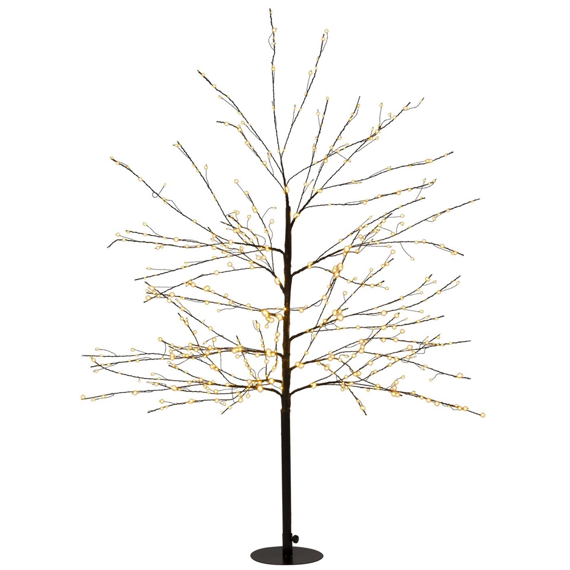 Anna's Collection beleuchteter Baum 600LED klassisch warm H120cm mit Blitzfunktion, Dimmer und 8-Stunden-Timer IP44