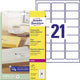 Adressetiketten Avery Zweckform L7560 63,5 x 38,1 mm transparent