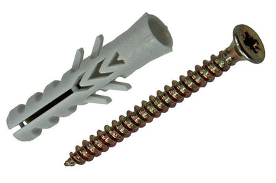 Celo 1015375 – 20 Nylondübel f ​​+ sps 5 mm + Schrauben 502615 | 5 Stück
