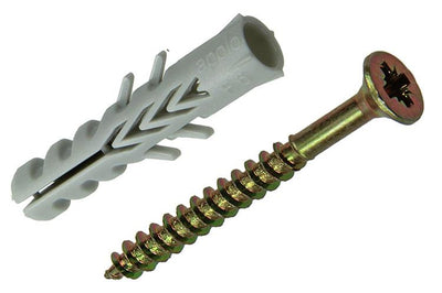 Celo 1015376 – 20 Nylondübel f ​​+ sps 6 mm + Schrauben 502616 | 5 Stück