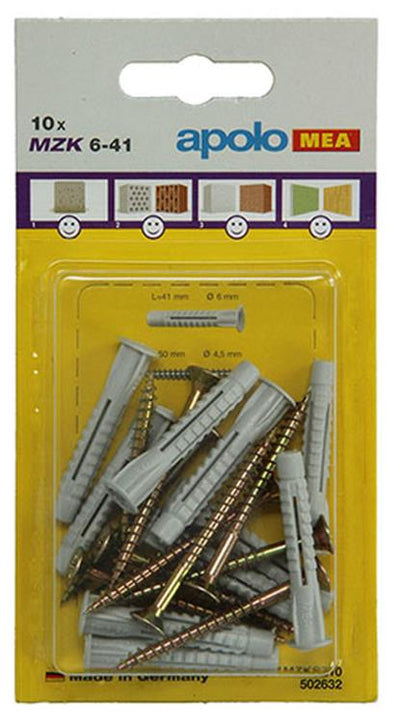 Celo 1015438 - 10 Universalstecker mzk + sps 502632 6x41mm | 5 Stück