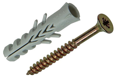 Celo 1015377 – 20 Nylondübel f ​​+ sps 8 mm + Schrauben 502750 | 5 Stück