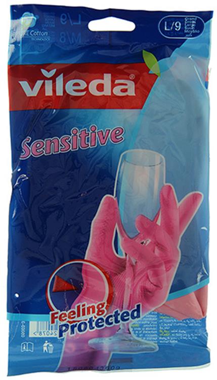 Vileda 1049701 - Handschuhe Sensitiv L (12x) | 12 Stück