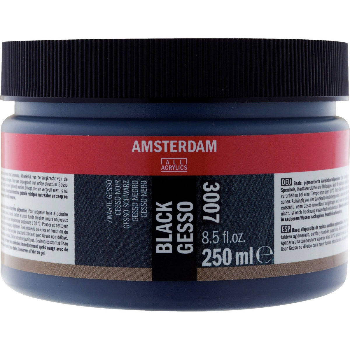 Amsterdam alle Acrylfarben Amsterdam • Gesso Black 3007 Topf 250 ml