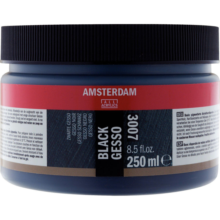 Amsterdam alle Acrylfarben Amsterdam • Gesso Black 3007 Topf 250 ml