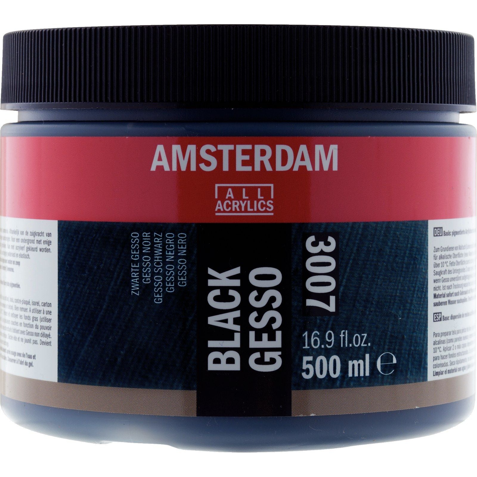 Amsterdam alle Acrylfarben Amsterdam • Gesso 3007 schwarz 500 ml