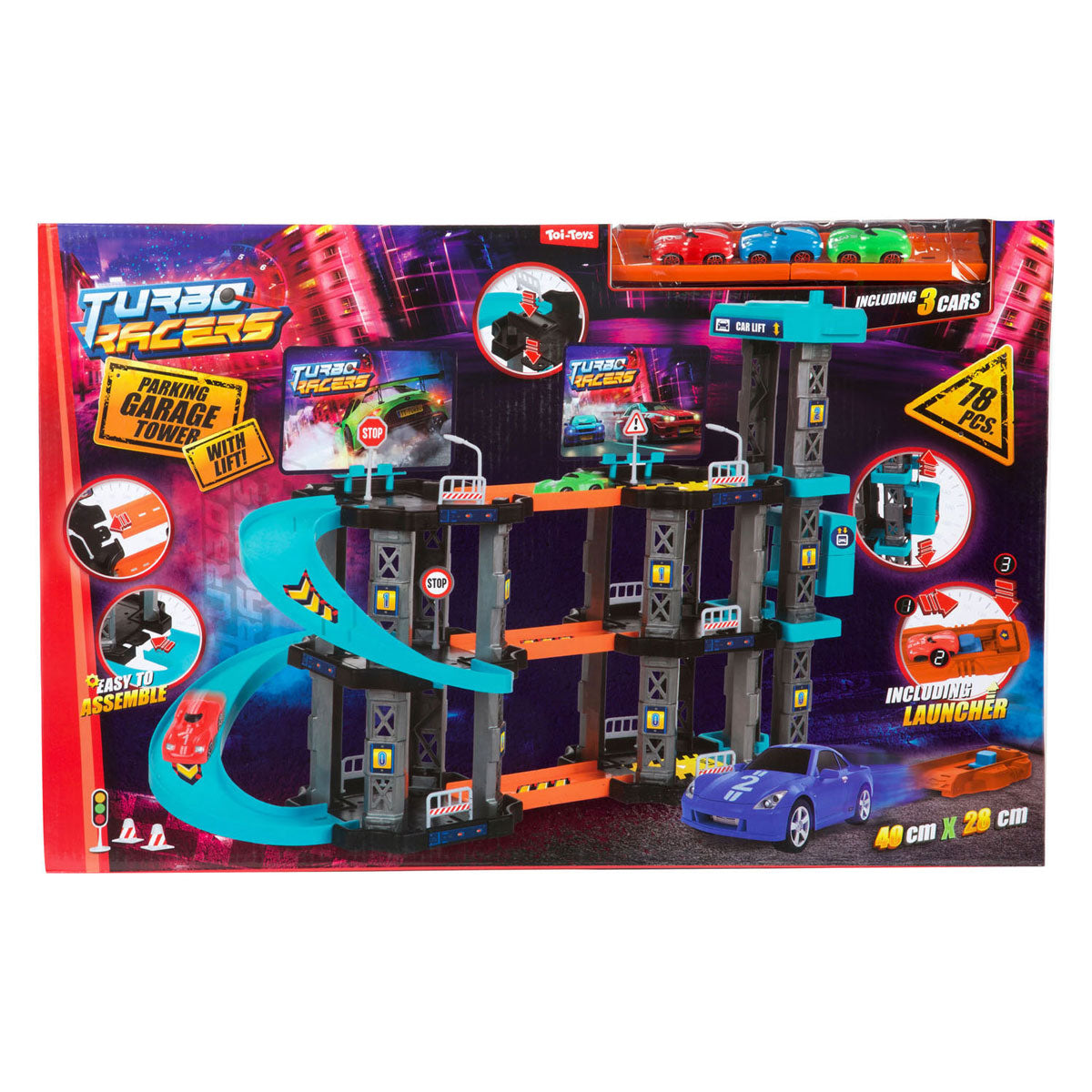 Toi-toys Turbo Racers Parkhaus mit Aufzug