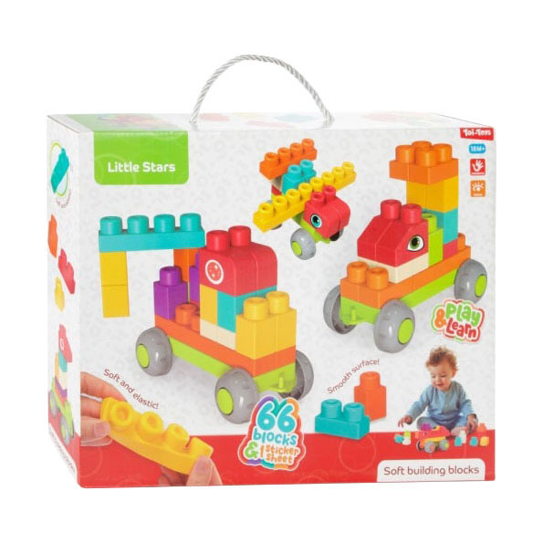 Toi-toys kleine Sterne weiche Bausteine ​​– 66 Stück.