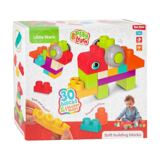 Toi-toys kleine Sterne weiche Bausteine ​​– 30 Stück.
