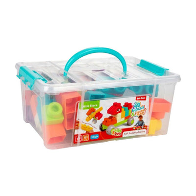Toi-toys kleine Sterne weiche Bausteine ​​in Aufbewahrungsbox – 48 Stück.