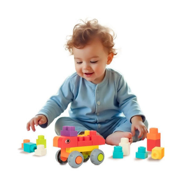 Toi-toys kleine Sterne weiche Bausteine ​​in Aufbewahrungsbox – 48 Stück.