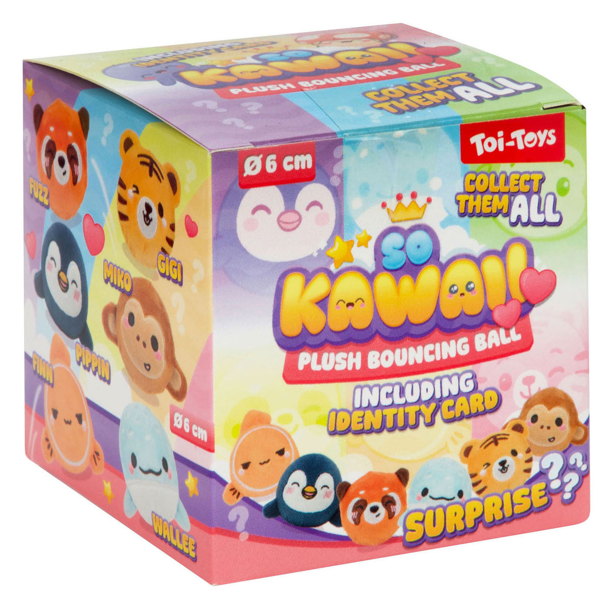 Toi-toys so kawaii Plüsch-Hüpfballtier – 6 cm