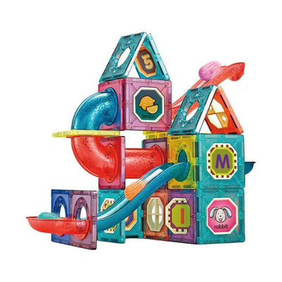 Toi-toys Bauset Magnettafeln Murmelbahn – 78 Teile.