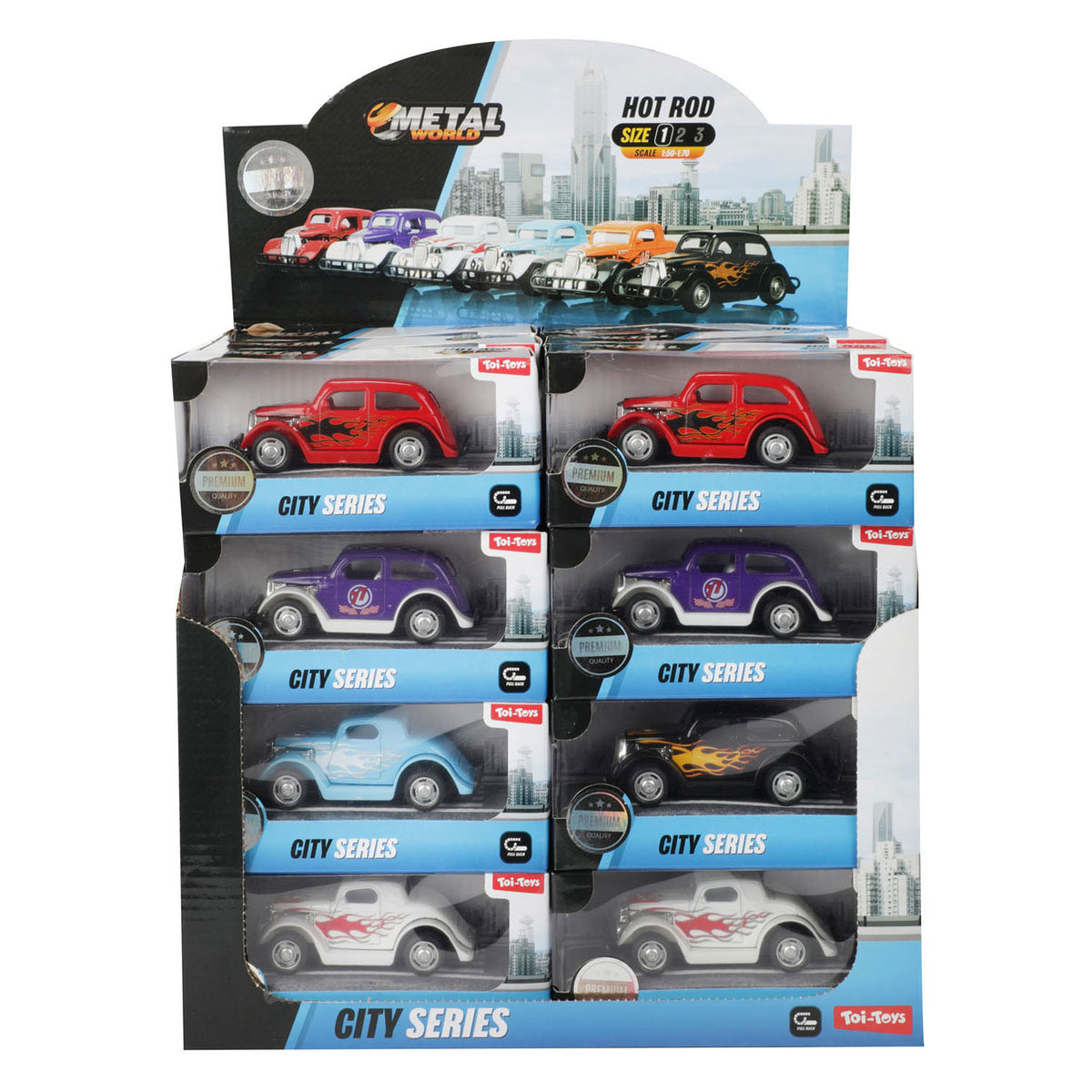 Toi-toys Toi Toys Stadtauto mit Rückziehmechanismus aus Druckguss
