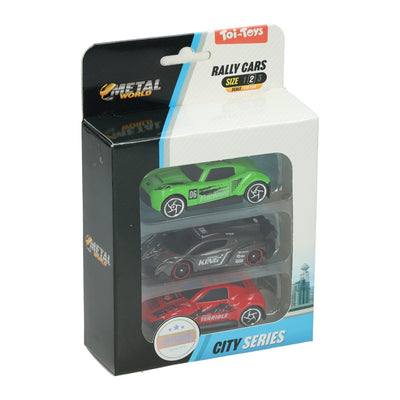 Toi-Toys Toi Toys Rallye-Rennwagen-Klassiker-Set, 3 Stück