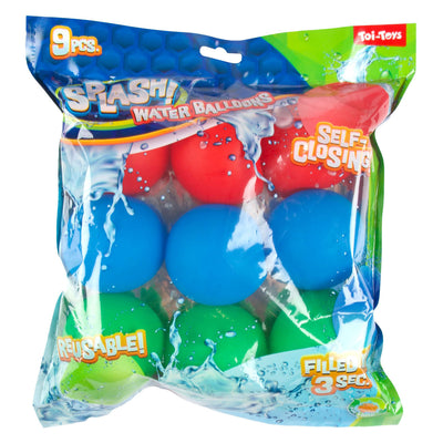 Toi-toys Spritzwasserballon wiederverwendbar und selbstschließend – 9 Stk