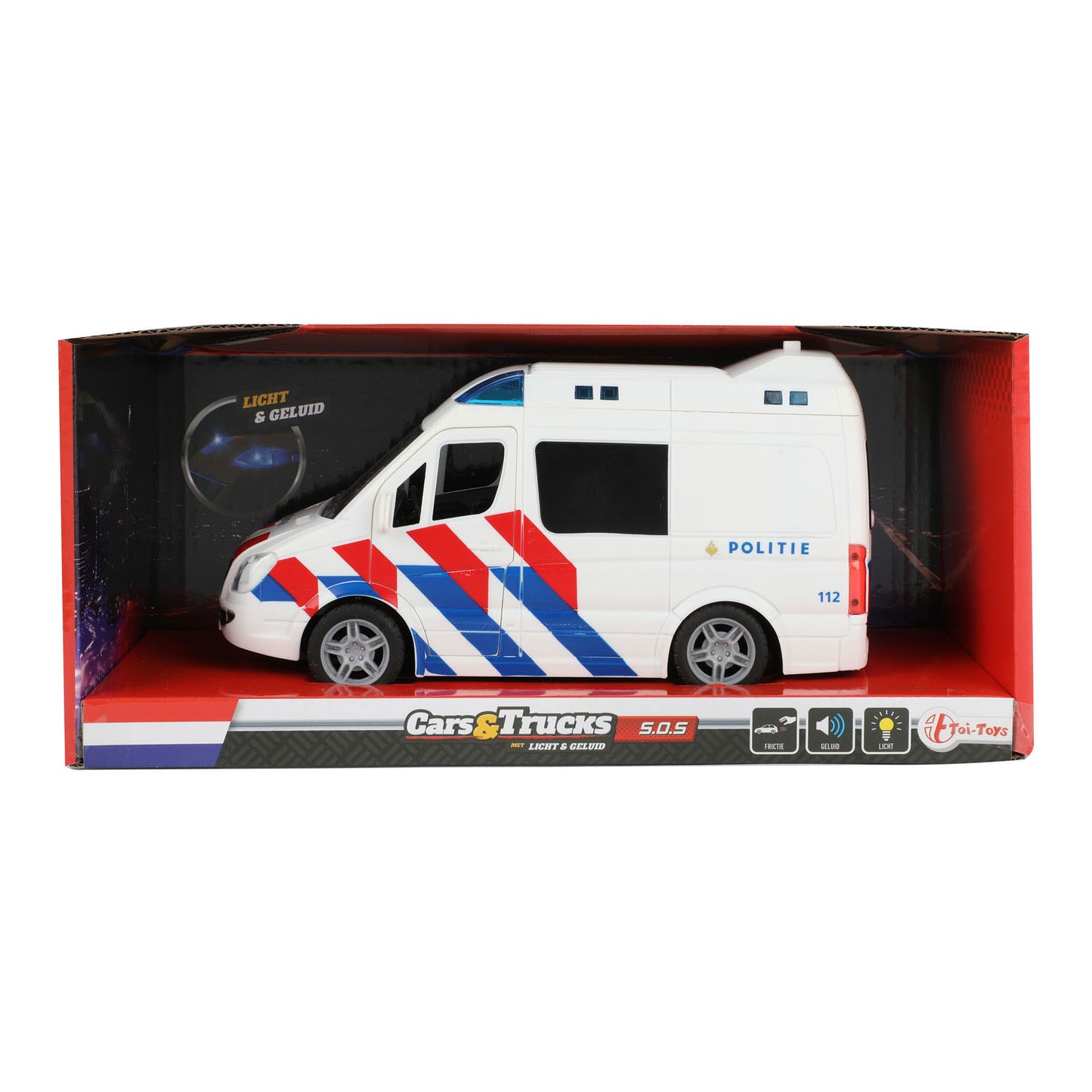 Polizeibus mit Licht und Geräusch