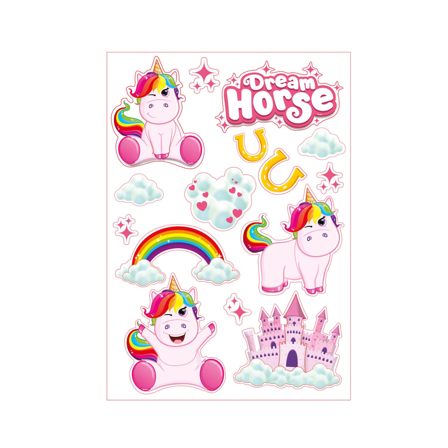 TOI-TOYS Wall Deco Aufkleber Einhorn