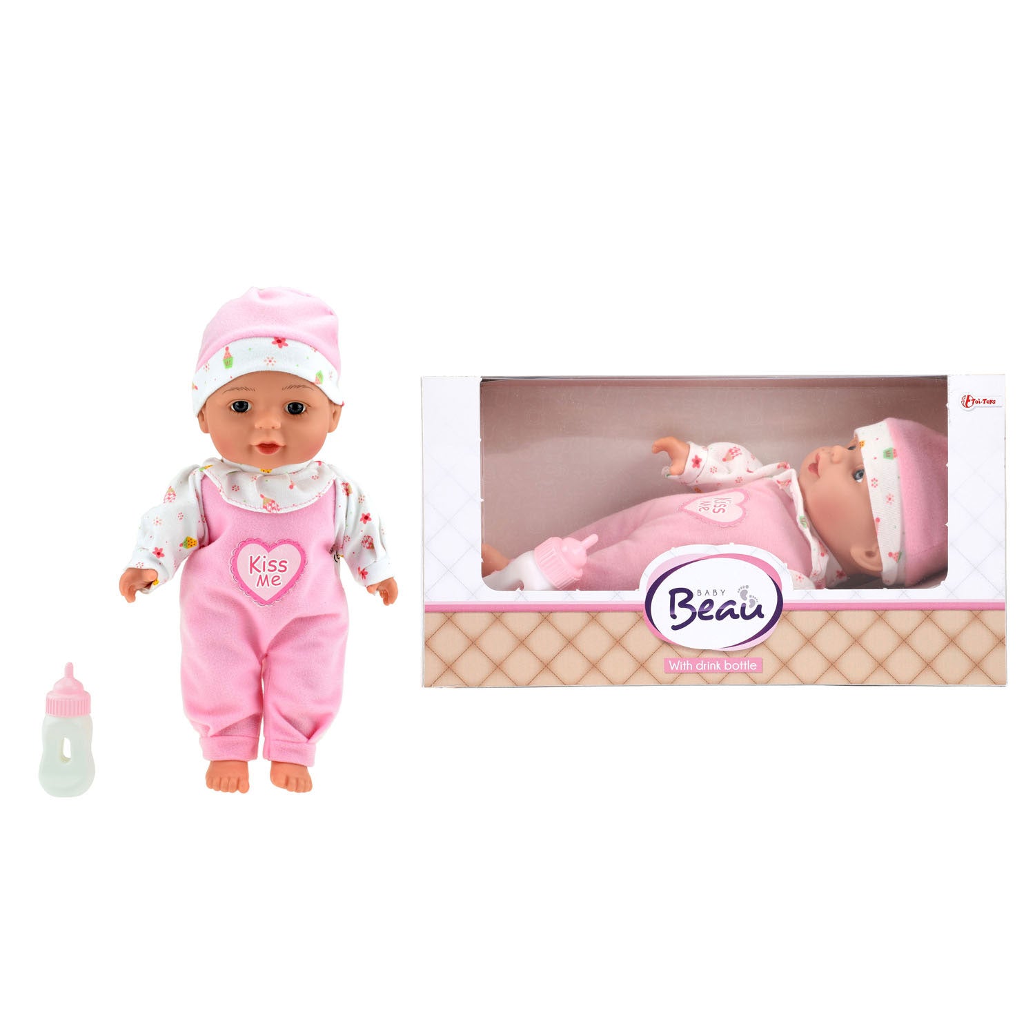 Beau Baby Lüge Babypuppe mit Flasche, 30 cm