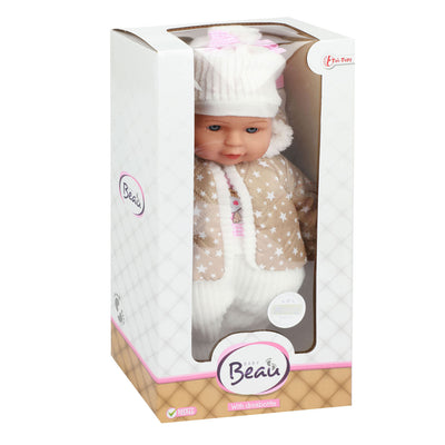Beau Babypop 32 cm + Winteroutfit und Flasche