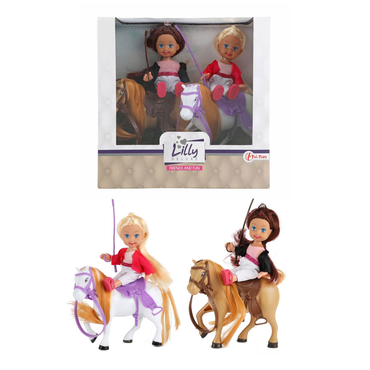 Lauren Lilly Teenage Dolls mit Pferden, 12 cm