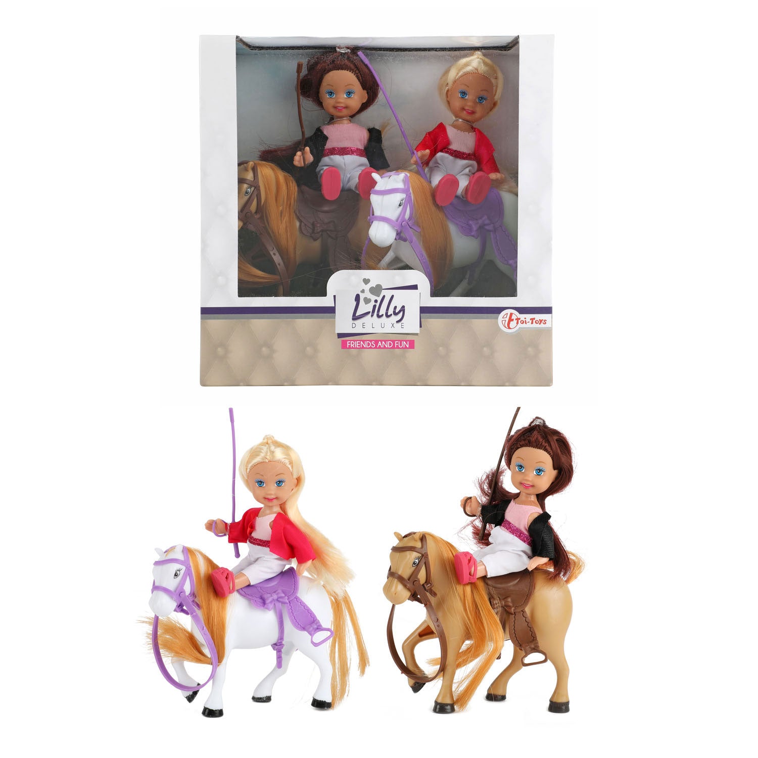 Lauren Lilly Teenage Dolls mit Pferden, 12 cm