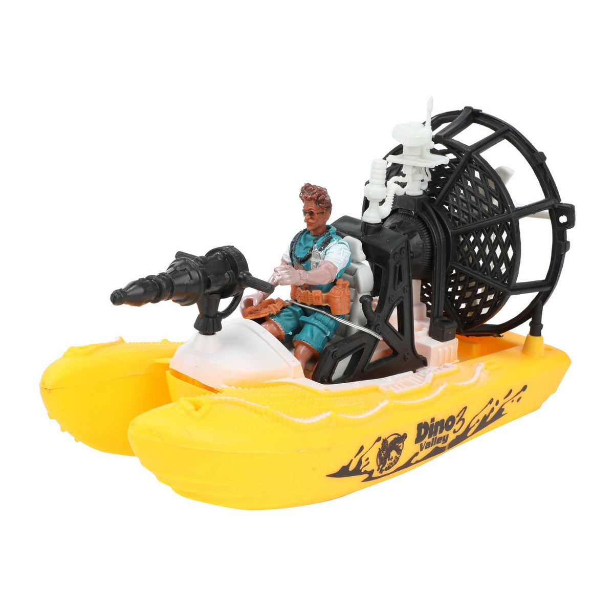 World of Dinosaurier spielen Set Boot und Motorrad mit Dinosauriern