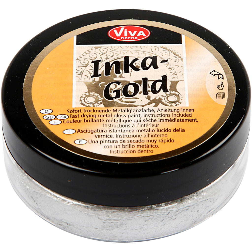 Kreativfirma Inka-Gold Glosswax Silver, 50 ml