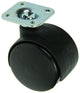 Mack by tente 1013569 - Doppelrolle schwarz mit Platte 40mm | 10 Stück
