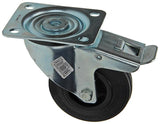 Mack by tente 1049123 – schwarze Radmontageplatte + Bremsgummi mit Nylonfelge 100 mm | 6 Stück - afbeelding 1