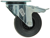 Mack by tente 1049123 – schwarze Radmontageplatte + Bremsgummi mit Nylonfelge 100 mm | 6 Stück - afbeelding 2