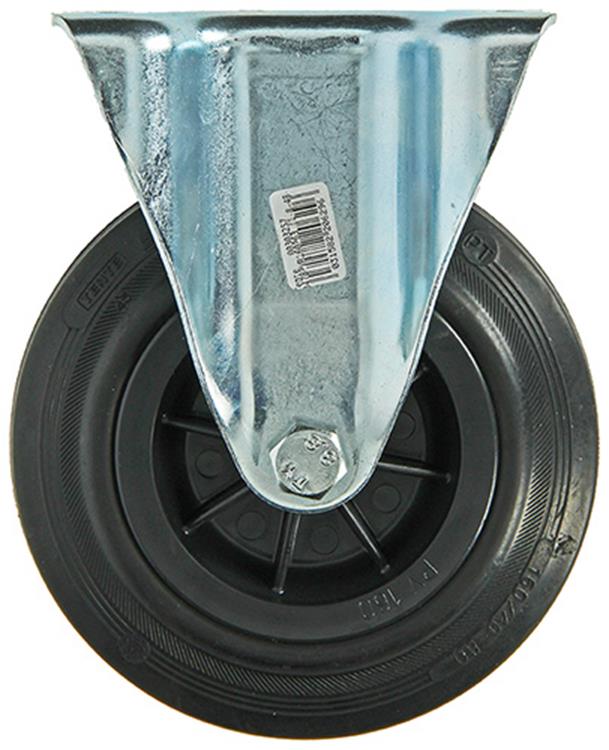 Mack by tente 1049129 – feste Radmontageplatte aus Gummi mit Nylonfelge 160 mm | 4 Stück