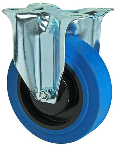 Mack by tente 1058925 – Bockrad, blaue Gummi-Trittplatte 125 mm | 4 Stück
