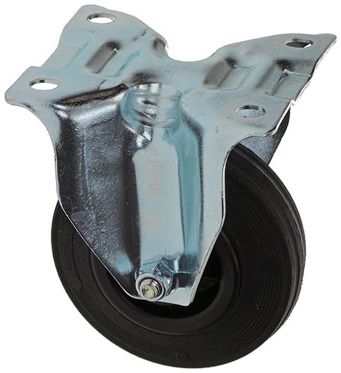 Mack by tente 1049124 – feste Radmontageplatte aus Gummi mit Nylonfelge 100 mm | 6 Stück
