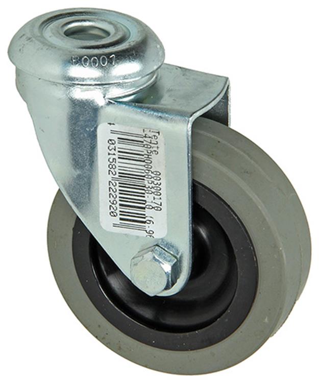 Mack by tente 1013183 - Gummiwalze 2 Kugellager Mittelloch 60mm | 6 Stück