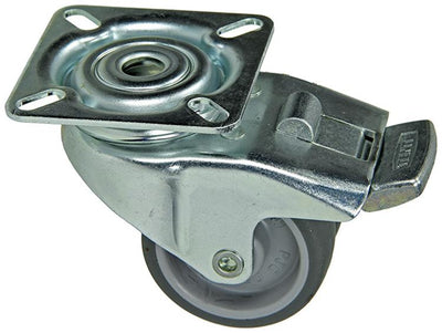 Mack by tente 1014735 – Doppelschwenkrad 50 mm auf Platte mit Bremse | 8 Stück