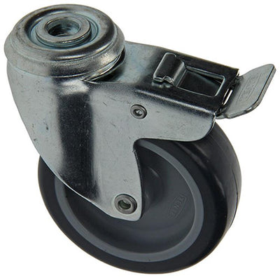 Mack von tente 1015239 - rubb. Rolle + Bremse 2 Kugellager, Mittelloch 75mm | 12 Stück