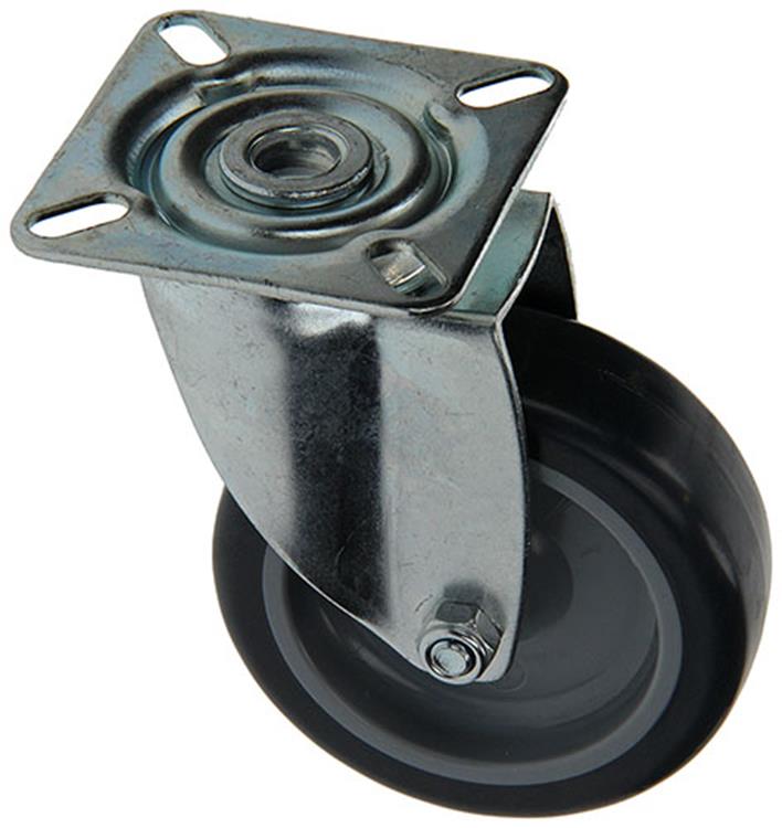 Mack by tente 1015244 - Gummiwalze 2 Kugellager mit Platte 75mm | 18 Stück