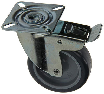 Mack von tente 1015245 - rubb. Rolle + Bremse 2 Kugellager + Platte 75mm | 18 Stück