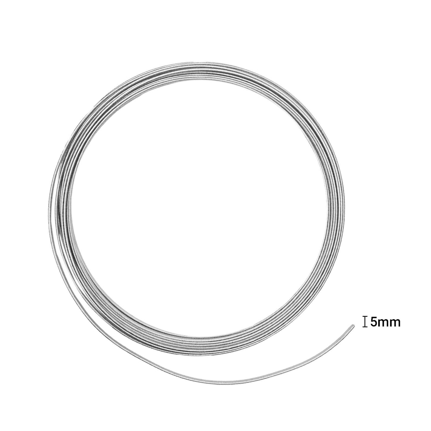 Vaessen creative • Aluminiumdraht geprägt flach 5mmx1mmx5m silber