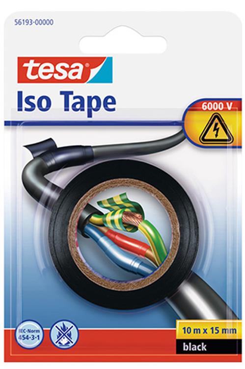 Tesa 1001725 - Isolierung 10mx15mm schwarz | 6 Stück