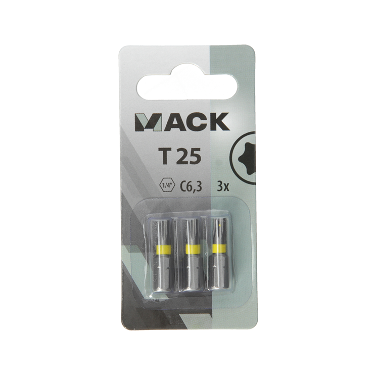 Mack 1018304 - Schraubenbit T25 L25mm 3Stk | 5 Stück