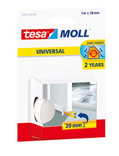 Tesa Tour -Gurt Innere Tür 1m x 38 mm auf Roll Weiß
