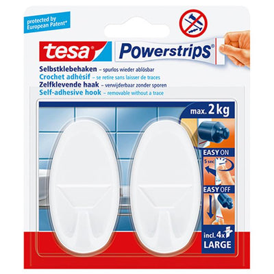 Tesa Haken l oval weiß
