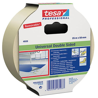 Tesa Professional 1059200 – Teppichband abnehmbar 25 m 50 mm | 6 Stück